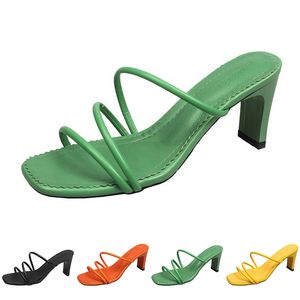 pantoufles femmes sandales talons hauts chaussures de mode GAI triple blanc noir rouge jaune vert marron color84