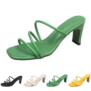 Pantoufles femmes sandales talons hauts chaussures de mode GAI triple blanc noir rouge jaune vert marron color115