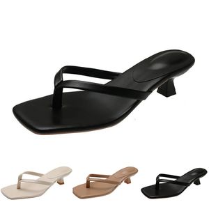 Pantoufles femmes sandales talons hauts chaussures de mode GAI tongs été baskets plates triple blanc noir vert marron color62