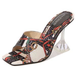 Slippers Women Shoes 's Heel 9cm Hoge Heel Fashion Female Ladies Casual schoenontwerper Sandals Party Footwear 220530