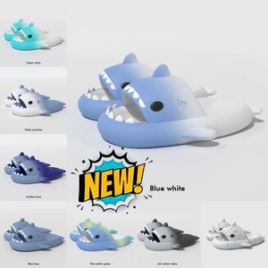 Pantoufles femmes Summer Shark Anti-Skid Home Eva Couleur solide Couleur Soule Parents Outdoor Cool Indoor Ménage drôle Chaussures Eur 36 29