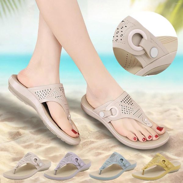 Zapatillas de verano para mujer, Color sólido, sin cordones, informales, con punta abierta, cuñas, cómodos zapatos de playa, sandalias de leopardo para talla 10 de ancho