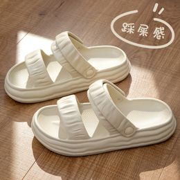 Slippers dames slippers dikke bodem twee dragen hoog antislip ademende niet -melly home eenvoudig en duurzaam 230520