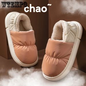 Slippers Wtempo Winter femmes Slippétes Pantoufles chaudes pantoufles à la maison intérieure non galets épaisses chaussures à fourrure pour les couples en gros dropshipping