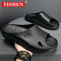 Pantoufles Yishen hommes salle de bain intérieure plate-forme chaussures été plage EVA grosses diapositives loisirs femmes sandales antidérapantes Zapatillas