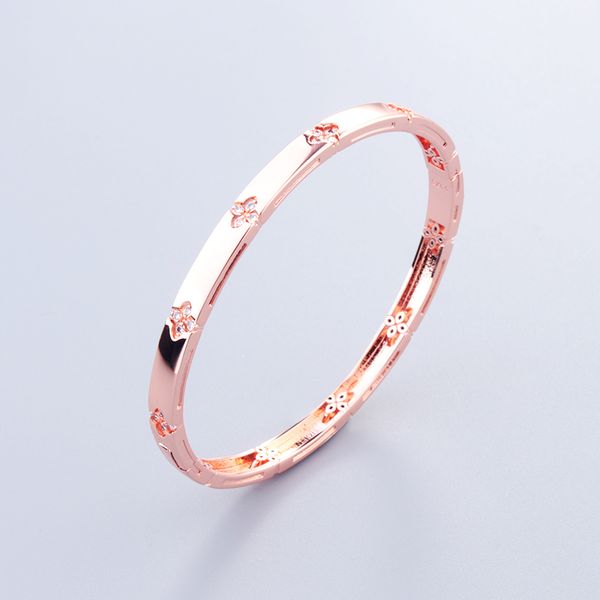 astilla 18k chapado en oro brazalete de flores pulseras para mujeres hombres encanto infinito diamante pulsera de tenis Diseñador de lujo joyería Fiesta Regalos de boda pareja chicas cool