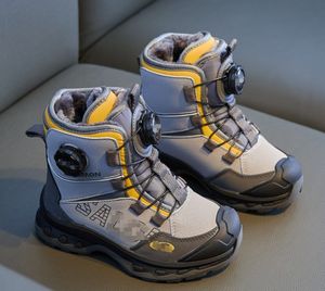 SLM2023 Chaussures de ski à planche unique BOA bottes chaudes de cyclisme en plein air avec bottes de neige en peluche garçons filles chaussures de créateur de chaussures pour enfants cadeau de Noël tailles 26-37