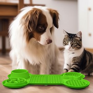 Slomo, Dog Slow Feeders Lick Mat, Verveling Angst Reducer; Perfect voor eten, lekkernijen, yoghurt of pindakaas. Leuk alternatief voor een Slow Feed Dog Bowl