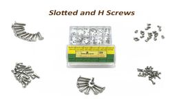 Vis à fentes et vis H Vis en acier inoxydable assortiment pour les réparations de montres et de montres Kit d'outils de réparation de tailles8349496