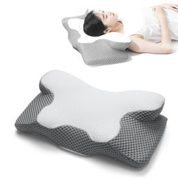 Almohada para dormir con forma de mariposa de rebote lento almohada de cuello cómoda almohada anti -ronquido