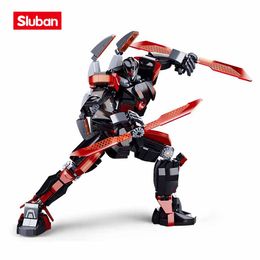 Sluban Building Block Toys Robot Series B1120 Dark Wander 585pcs Bricks Mécanique armure compatbile avec les principales marques