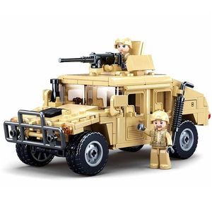 SLUBAN WW2 militaire Humvee H1 armée amis voiture moule roi briques de construction classique Moc blocs figurines d'action jouets garçons cadeau 220715