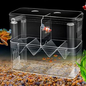 Slxl aquarium acrylique doublédeck de poisson clair