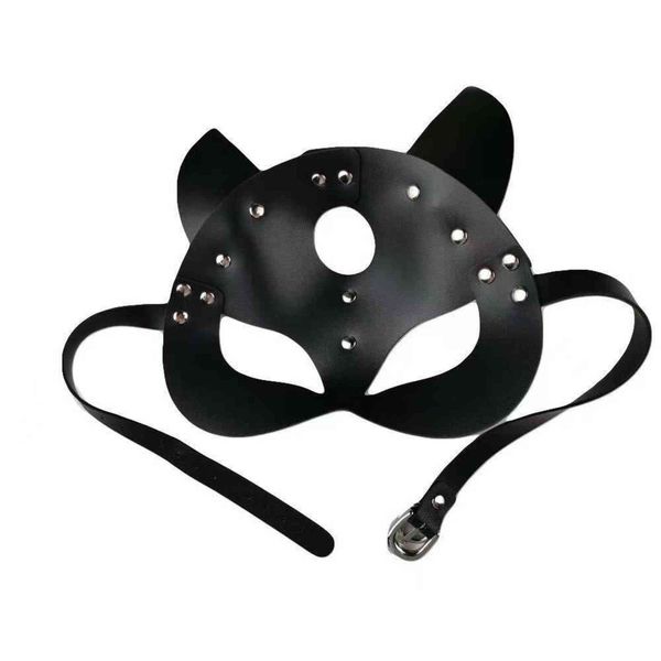 NXYSm bondage BDSM Portable Faux Leather Sexy Mask Cubierta completa Bondage Restricciones Slave Dog Head Hood Flirting Headgear Pareja Sex Game Toy 1126