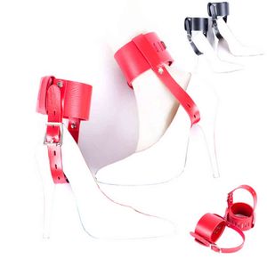 NXY SM bondage Sm bondage camaTech cuir talons hauts ceinture de verrouillage cheville manchette femme chaussures à talons hauts positionnement bandage Bondage retenue Kit Sex Toys 1126 1126