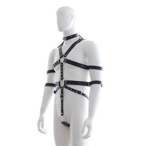 NXYSm bondage Hommes Lingerie Chastity Ceinture Vêtements Pour Gay Bondage BDSM Retenue En Cuir Pu Collier De Cou Body Harnais Sex Toys Costume 1126