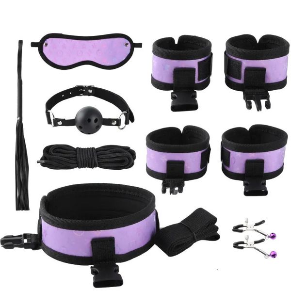 Accessoires de bondage sm, fournitures de jouets sexuels, bondage de lit avec jouets sexuels, produits sexuels pour adultes sm, femme 240315