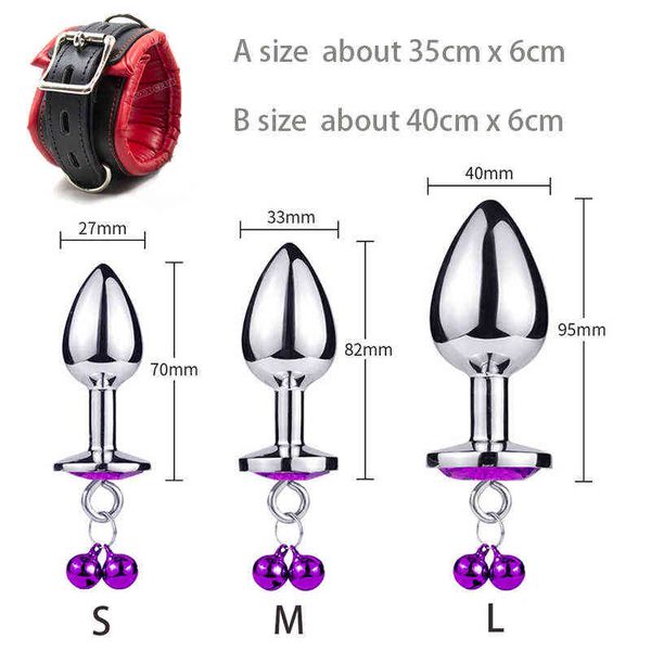 NXYSm bondage Thierry Muñeca a Anal Plug Bondage gear Juegos para adultos SM Juguetes sexuales Entrenador para mujeres / Hombre Buttplug Fetish Crystal Tail 1126