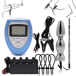 SM Game Electro Urethral Catheter stimuleren tepelclippulset Anal volwassen seksspeeltjes voor vrouwen mannen elektrische schok vibrator