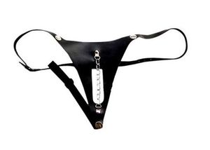 Dispositifs de chasteté SM jouets sexuels femme G String ceinture de chasteté culotte jeux pour adultes BDSM cuir PU # R410