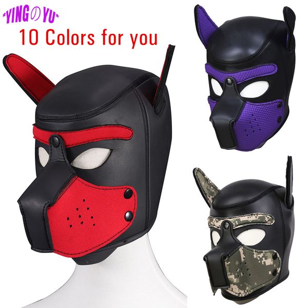 SM Sexyy Puppy Headgear BDSM Bondage Mask Mask Hood Slave Cosplay Fetish Games para adultos Productos eróticos juguetes para parejas tiendas