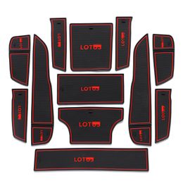 Smabee Gate Slot Mat pour Lotus Eletre Car Groove Parove de porte non glissée Hauteau Accessoires Interior Accessoires Rubber Coaster 12pcs / Set