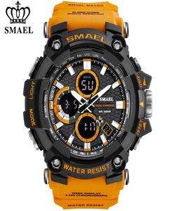 Smael 1802 Sport Luxury Watch Men Double affichage Digital Analog Electronic Quartz Watches 30m étanché