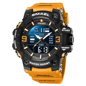 SMAEL 2022 Grensoverschrijdende nieuwe waterdichte sportwacht heren multifunctioneel lichtgevende coole elektronisch horloge cadeau a3