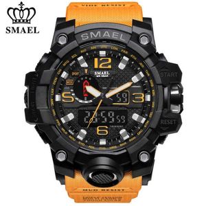 SMAEL marque de luxe militaire sport montres hommes Quartz analogique LED montre numérique homme étanche horloge double affichage montres X062315o