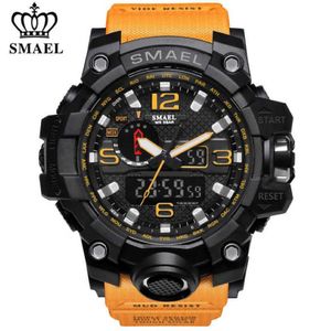 SMAEL Merk Luxe Militaire Sport Horloges Mannen Quartz Analoge LED Digitale Horloge Man Waterdichte Klok Dual Display Horloges X062220c