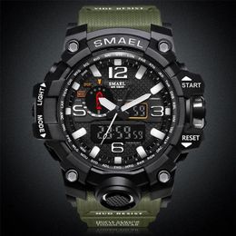 SMAEL Marke Männer Mode Wasserdichte Stoppuhr Analog Quarzuhr Herren Sport Uhren Casual Digitale Uhr Männlich Relogio Masculino 20267f