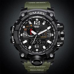 SMAEL marque hommes mode étanche chronomètre analogique montre à Quartz hommes Sport montres décontracté horloge numérique mâle Relogio Masculino 202361