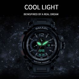 Smael Brand Men regarde horloge hommes Military Army Sport LED Digital Wrist Shatch Alarm Date 1702 Regio Masculino Esportivo Militar N247V