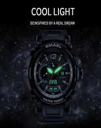 Smael Brand Men Watches Clock Men Military Army Sport leidde digitale polshorloge alarm datum 1702 Relogio masculino esportivo militar N3287961