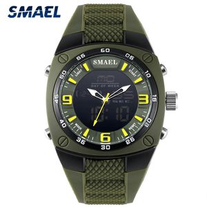 SMAEL Marque Hommes Montres Militaire Mode Casual Sport Montre LED Numérique Quartz Hommes Armée Horloge Homme 1008 Relogios Masculino X0524