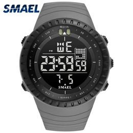 SMAEL nuevo reloj electrónico reloj de pulsera de cuarzo analógico Horloge 50 metros alarma impermeable relojes para hombre kol saati 1237252w