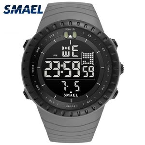 SMAEL nuevo reloj electrónico reloj de pulsera analógico de cuarzo Horloge 50 metros alarma impermeable relojes para hombres kol saati 1237258o