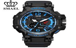 Smael Digital Analog Wristwatch Men Women Quartz Watchs Watch Imperproof LED Electronic Day Dive Navy Army Sshock Sports Watch Relogio6247068