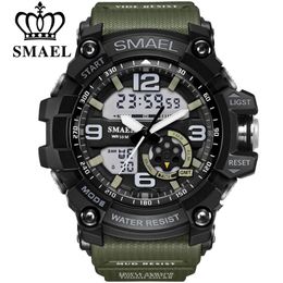 SMAEL montre numérique hommes Sport Super Cool hommes montres de Sport à Quartz marque de luxe LED militaire montre-bracelet mâle xfcs 210329