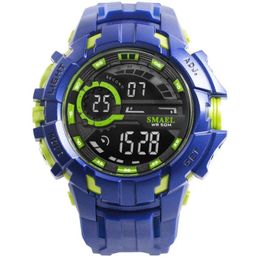 Smael Digital Watch Men Sport Watches impermeables Smael Relogio Montre Black Gold Gold Big Clock Men Automatic 1610 Men Wtach Mili6157450