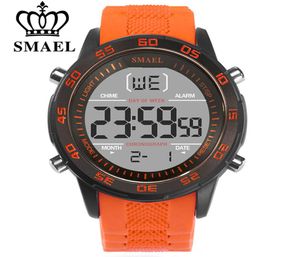 Smael Fashion Sport kijkt naar mannen siliconen band merk digitalwatch noctilucous waterdichte horloge Men039s relogios masculinos3724979