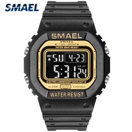 Smael Fashion Sport Horloges Mannen Waterdichte Countdown Sile Camo Watch Alarm Mannelijke Vrouwen Digitale Polshorloge Relogio Masculino X0524