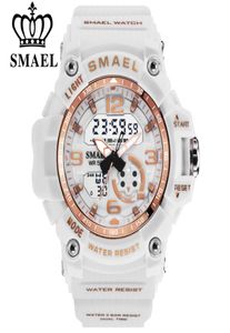 Smael Fashion Women Sport Watchs Imperproofs Ladies étudiant de bracelet multifonctionnels LED Digital Quartz Girl Clock4742270