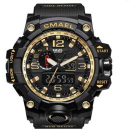 SMAEL hommes montres de sport double affichage LED numérique montres à Quartz électroniques étanche natation militaire Watch2961