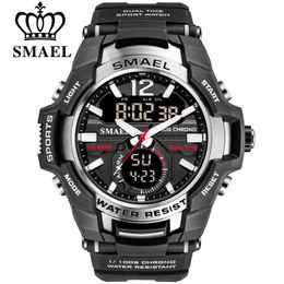 Smael homens relógios moda esporte super legal quartzo led digital relógio 50m impermeável relógio de pulso relógio masculino relogio masculino 210329