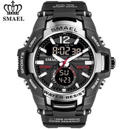 SMAEL Heren Horloges Mode Sport Super Cool Quartz LED Digitaal Horloge 50M Waterdicht Horloge heren Klok Relogio Masculino 2256T