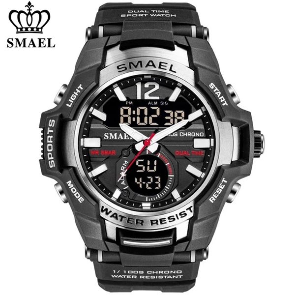 SMAEL hommes montres mode Sport Super Cool Quartz LED montre numérique 50 M étanche montre-bracelet hommes horloge Masculino 220525