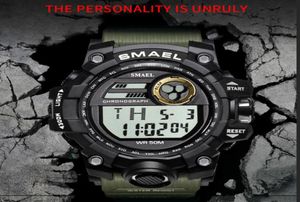 Smael Men Regarde Sport Military S Shael S Shock Relojes Hombre Casual LED Clock Digital Wrists Wristproof 1545D Sport Watch A9954914