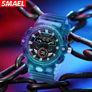 Smael Mens Watch Cool Quartz Buiten Waterdicht Dual Display Electronic Fangsheng Clock