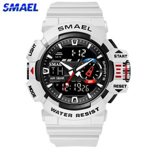 SMAEL militaire montres hommes Sport montre étanche montre-bracelet chronomètre alarme lumière LED montres numériques hommes grand cadran horloge 8043